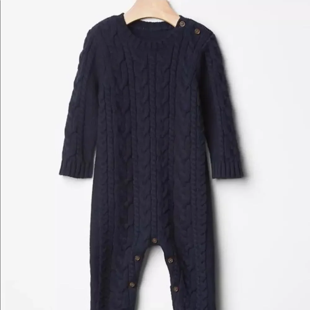 Baby Gap Cable Knit Sweater Romper 3-6m